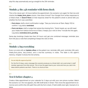 Plan de acción para un agente de IA en la clínica / Recordatorios de citas, automatización de la admisión de pacientes / Reducción de ausencias (PDF) imagen 5