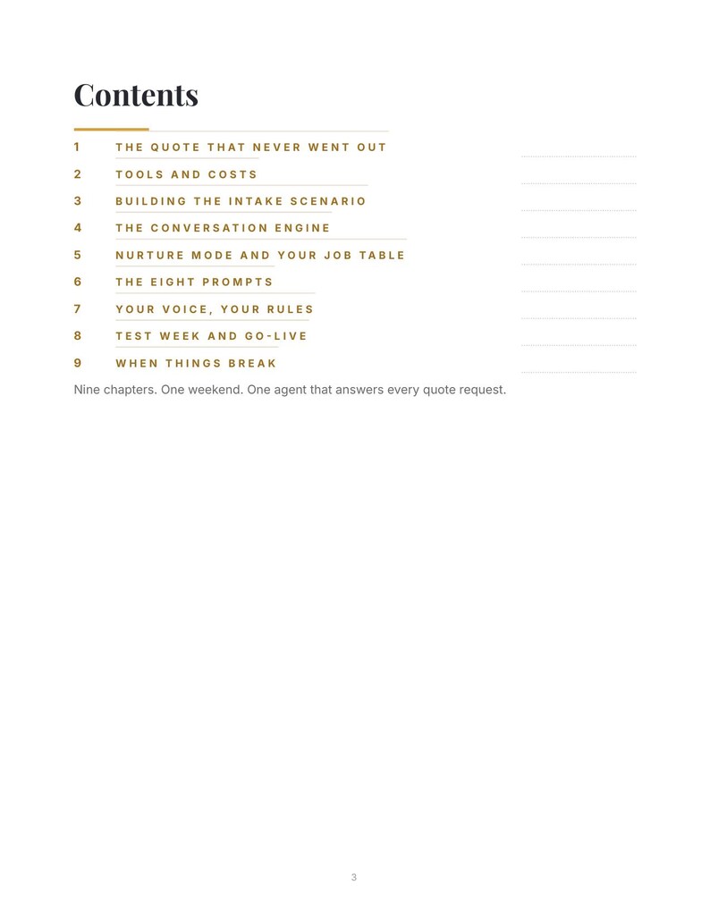 Contractor AI Agent Blueprint | Quote Follow-Up System for Home Service Pros | No-Code Automation Guide (PDF) image 3