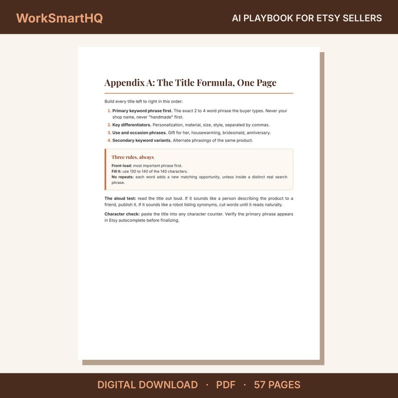 Title Order Guide Etsy Seller Playbook 2026 | SEO Titles, Tags & Descriptions That Get ...