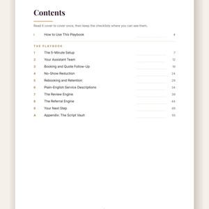 AI Playbook for Salons & Spas | Booking Scripts, No-Show Fixes, Reviews, Retention | 2026 PDF Guide image 2
