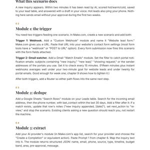 Plan de seguimiento de clientes potenciales inmobiliarios mediante IA para agentes inmobiliarios / Respuesta instantánea a consultas / Guía de automatización sin código (PDF) imagen 5