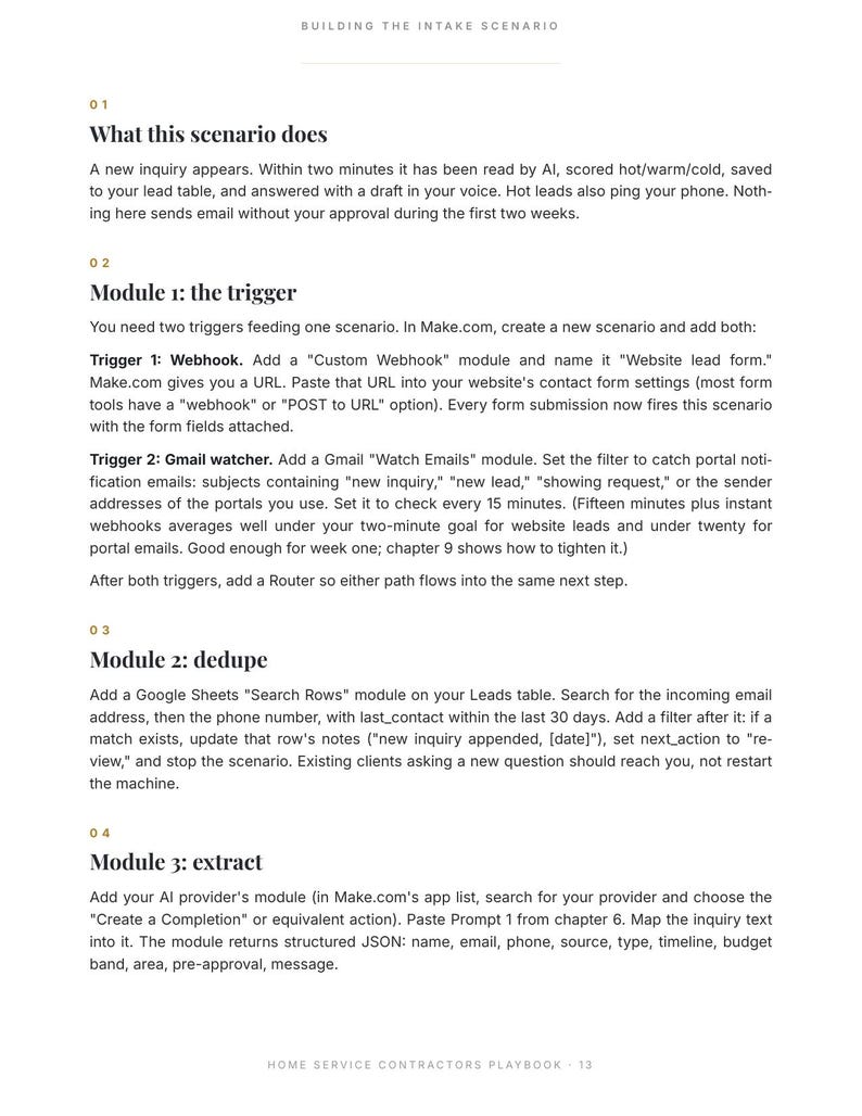 Plan de seguimiento de clientes potenciales inmobiliarios mediante IA para agentes inmobiliarios / Respuesta instantánea a consultas / Guía de automatización sin código (PDF) imagen 5