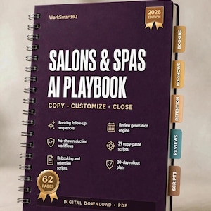 AI Playbook for Salons & Spas | Booking Scripts, No-Show Fixes, Reviews, Retention | 2026 PDF Guide image 1