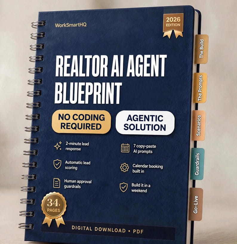 Plan de seguimiento de clientes potenciales inmobiliarios mediante IA para agentes inmobiliarios / Respuesta instantánea a consultas / Guía de automatización sin código (PDF) imagen 1