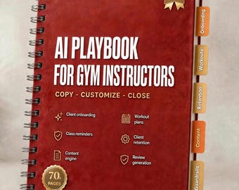 Manual de IA para instructores de gimnasio / Incorporación de clientes, planes de entrenamiento, retención y flujos de trabajo de contenido / Guía en PDF 2026