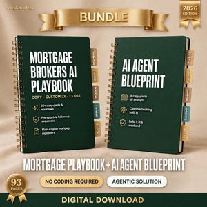 Mortgage Broker AI Playbook + Pre-Approval Nurture Blueprint Bundle | Stop Losing Applicants (Digital Download) image 1