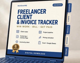 Hoja de cálculo para seguimiento de clientes y facturas de autónomos / Gestión de proyectos en Excel, calculadora de precios, seguimiento de pagos