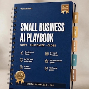 Small Business AI Playbook | Complete End-to-End Guide to AI Tools, Automation & Agents for Small Business (2026 PDF) image 1