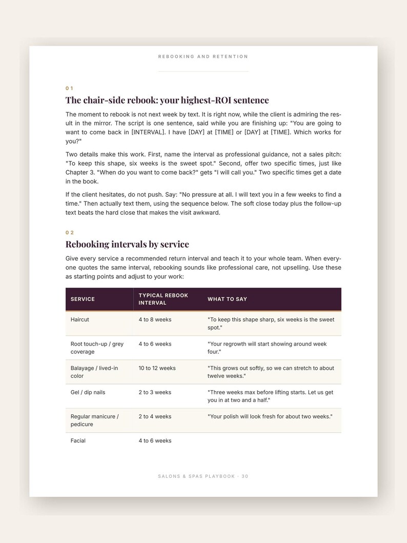 AI Playbook for Salons & Spas | Booking Scripts, No-Show Fixes, Reviews, Retention | 2026 PDF Guide image 3