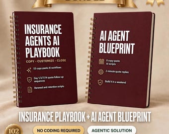 Paquete de IA para agentes de seguros / Guía de prospección + Plan de seguimiento / Descarga en PDF 2026