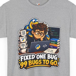 Python Developer T-Shirt, Funny Coder Gift, Software Engineer Tee, Coding Humor Shirt, Programmer Birthday Gift, Tech Geek Apparel