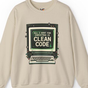 Software Engineer Christmas Sweatshirt, Funny Programmer Crewneck, Coder Gift, Clean Code Holiday Sweater