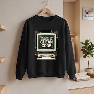 Weihnachtspullover für Software-Ingenieure, lustiger Programmierer-Rundhalsausschnitt, Geschenk für Programmierer, Weihnachtspullover für saubere Codes
