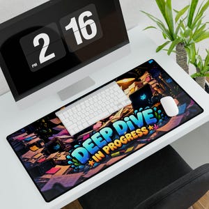 ADHD Desk Mat, Funny Hyperfocus Large Mouse Pad Gift