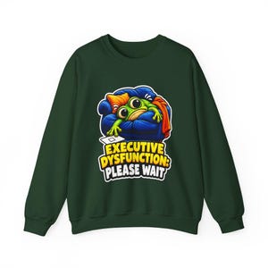 Sudadera con estampado de disfunción ejecutiva, divertida sudadera con capucha para personas con TDAH. Regalo ideal para quienes disfrutan del sofá.