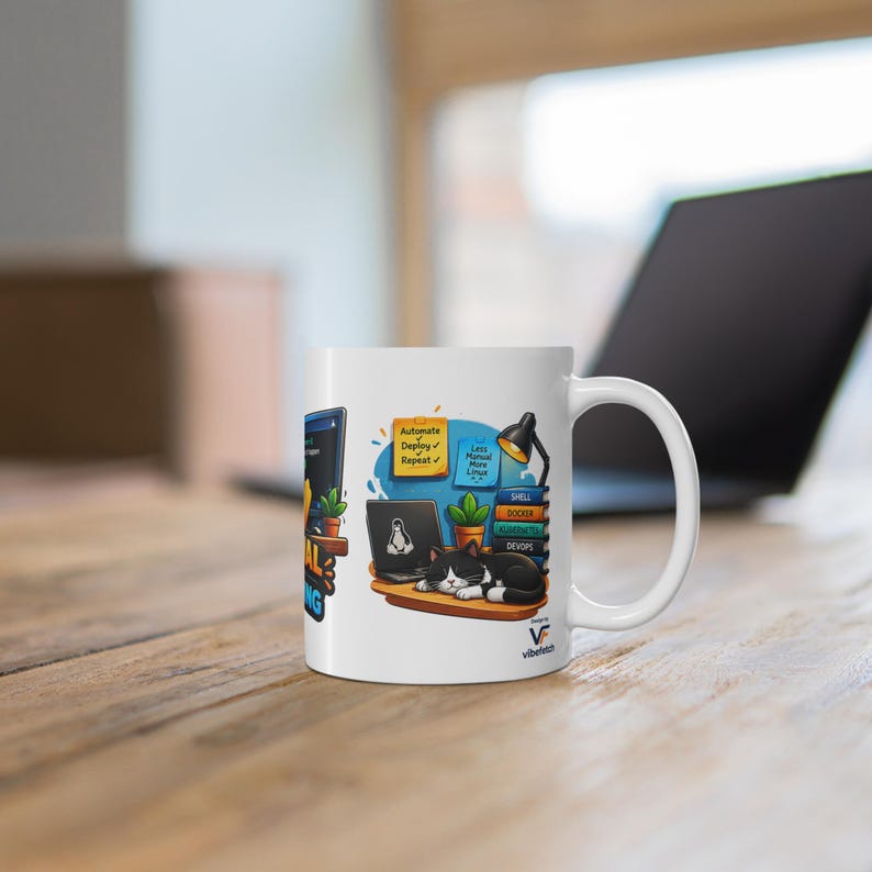 Linux Administrator Mug, Funny Sysadmin Coffee Cup, Bash Scripting Gift, DevOps Office Mug image 6