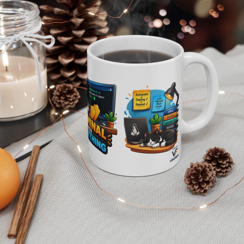 Linux Administrator Mug, Funny Sysadmin Coffee Cup, Bash Scripting Gift, DevOps Office Mug image 5