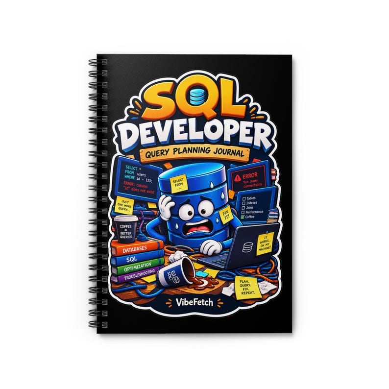 SQL Developer Notebook, Database Engineer Journal, Query Planner Diary (6" x 8") image 2
