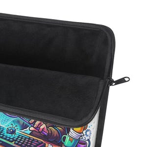 404 Brain Not Found Laptop Sleeve, Funny Coder Gift, Tech Protector (MacBook) Bild 4