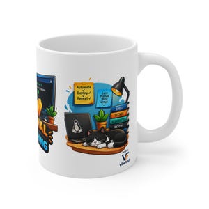 Linux Administrator Mug, Funny Sysadmin Coffee Cup, Bash Scripting Gift, DevOps Office Mug image 3