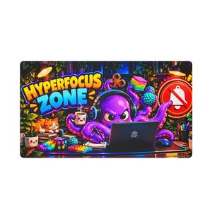 ADHD Desk Mat, Funny Hyperfocus Large Mouse Pad Gift
