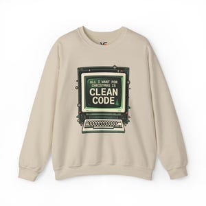 Software Engineer Christmas Sweatshirt, Funny Programmer Crewneck, Coder Gift, Clean Code Holiday Sweater