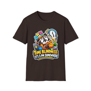Time Blindness Shirt, Funny ADHD Clock Humor Tee Gift image 1