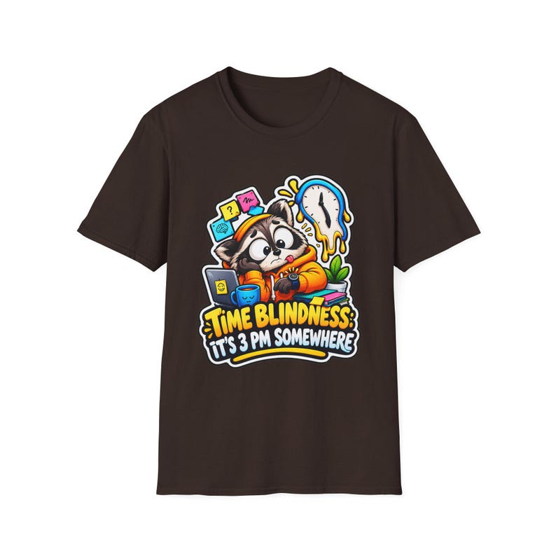 Time Blindness Shirt, Funny ADHD Clock Humor Tee Gift image 2