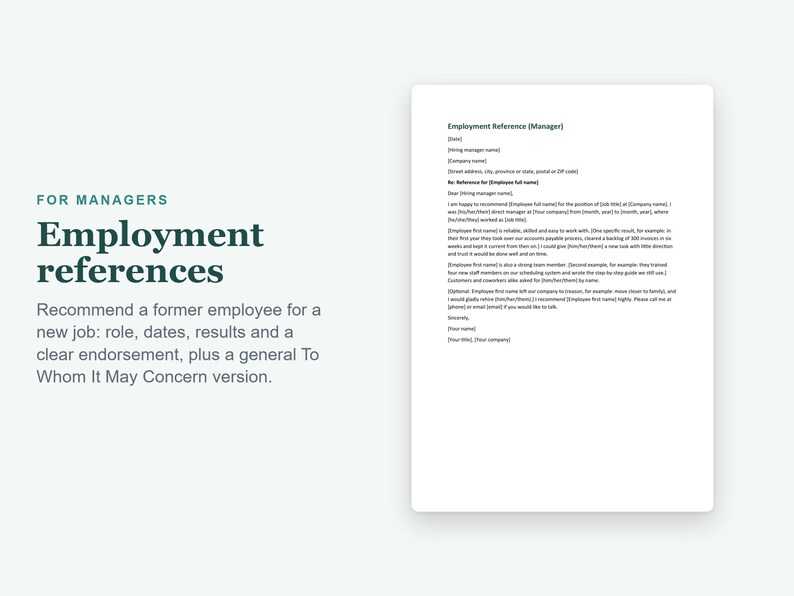 Modèles de lettres de recommandation, 12 lettres Word modifiables pour les études supérieures, l'emploi et les références personnelles image 4