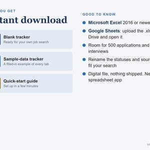 Bewerbungs-Tracker-Tabelle, Nachfass- und Angebotsvergleich (Digitaler Download) Bild 6