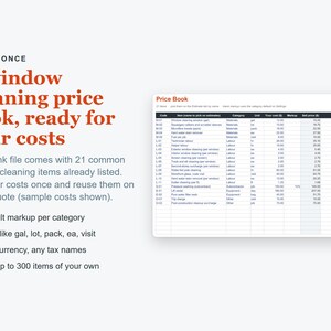 Window Cleaning Pricing & Job Costing Excel Template, Quote Generator, Profit Tracker (Digital Download) image 6