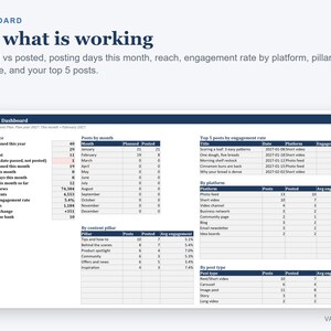 Social Media Content Calendar Spreadsheet, 2027 Planner with Analytics (Digital Download) Bild 3