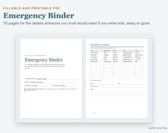 Carnet d'urgence à remplir (PDF), Planificateur de fin de vie, Carnet de précaution, À imprimer