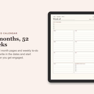 Digital Wedding Planner, Undated Hyperlinked PDF for Tablets, Budget, Guest List, Vendors, Checklist zdjęcie 7