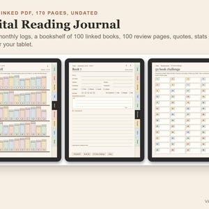 デジタル読書ジャーナル、日付なしハイパーリンク付きPDF（タブレット、本棚、100冊の書評用） 画像 2