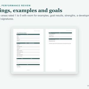Performance Review Template, Employee Evaluation Forms in Word, 90 Day Review and Self Assessment image 3