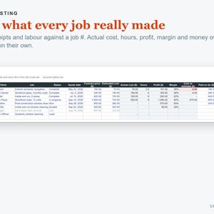 Window Cleaning Pricing & Job Costing Excel Template, Quote Generator, Profit Tracker (Digital Download) image 4