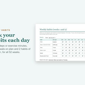 Weight Loss Tracker Printable and Fillable PDF, Weigh In Log, Body Measurements, Progress Chart image 6