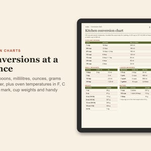 Digital Recipe Book, Undated Hyperlinked PDF Cookbook for Tablets, Meal Planner and Shopping List image 6