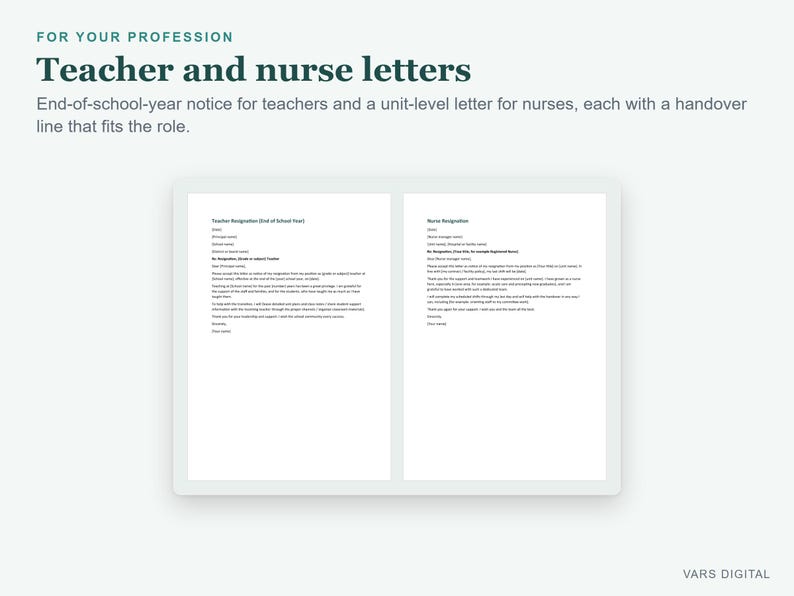 Resignation Letter Template, 10 Editable Word Letters: Two Weeks Notice, New Job, Email image 4