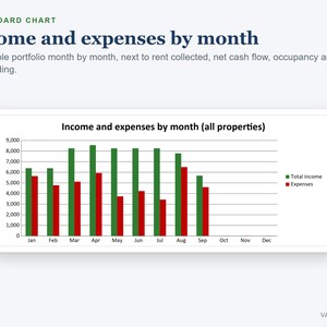 Foglio di calcolo per immobili in affitto, strumento di monitoraggio degli affitti per proprietari, gestione di entrate e uscite immobiliari (download digitale) immagine 7