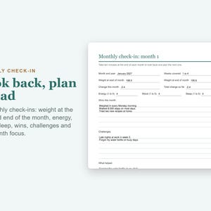 Weight Loss Tracker Printable and Fillable PDF, Weigh In Log, Body Measurements, Progress Chart image 8