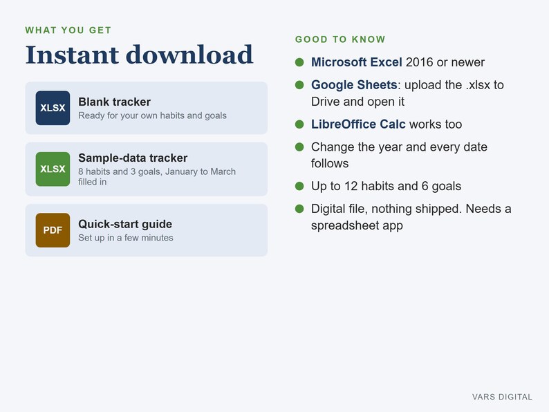 Habit Tracker Excel Spreadsheet 2027, Yearly Habit and Goal Tracker, Streaks, Dashboard image 7