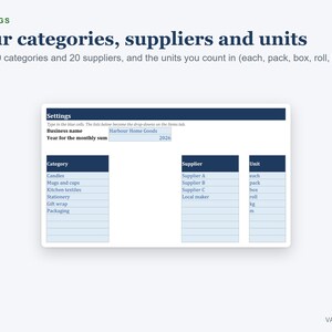 Inventory Spreadsheet, Stock Tracker with Reorder List, Stock In and Out Log (Excel) bild 5