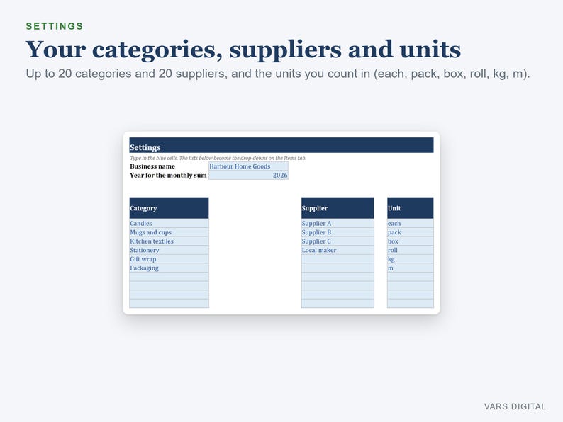 Inventory Spreadsheet, Stock Tracker with Reorder List, Stock In and Out Log (Excel) bild 5