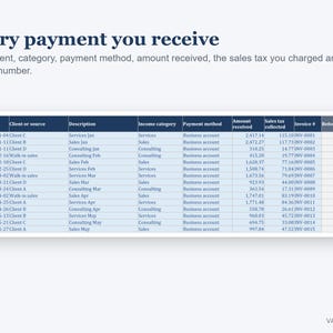 Small Business Income Expense Tracker, Profit & Loss, Sales Tax Log (Excel) image 3