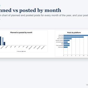 Social Media Content Calendar Spreadsheet, 2027 Planner with Analytics (Digital Download) Bild 4