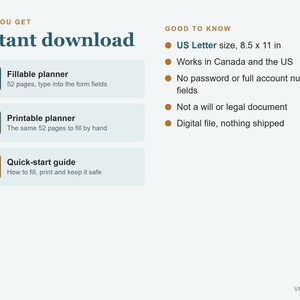 End of Life Planner Fillable PDF, Final Wishes Planner, Just in Case Binder, Printable Bild 7