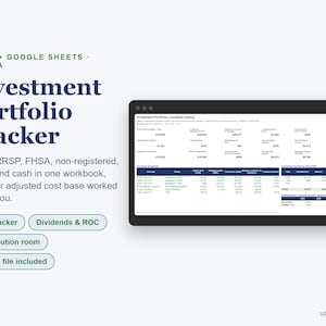 Anlage-Tracker-Tabelle Kanada, TFSA RRSP FHSA Portfolio- und Dividenden-Tracker, Excel Bild 1