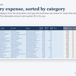 Self Employed Tax Spreadsheet UK, Sole Trader Income and Expense Tracker, Mileage Log (Excel) image 3